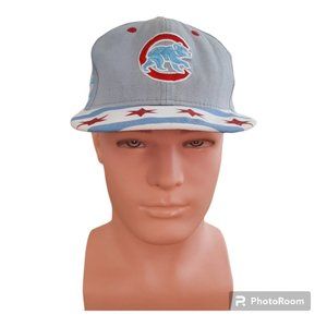 New Era Chicago Cubs Baseball Cap, Light Blue and Red, One size fits most,